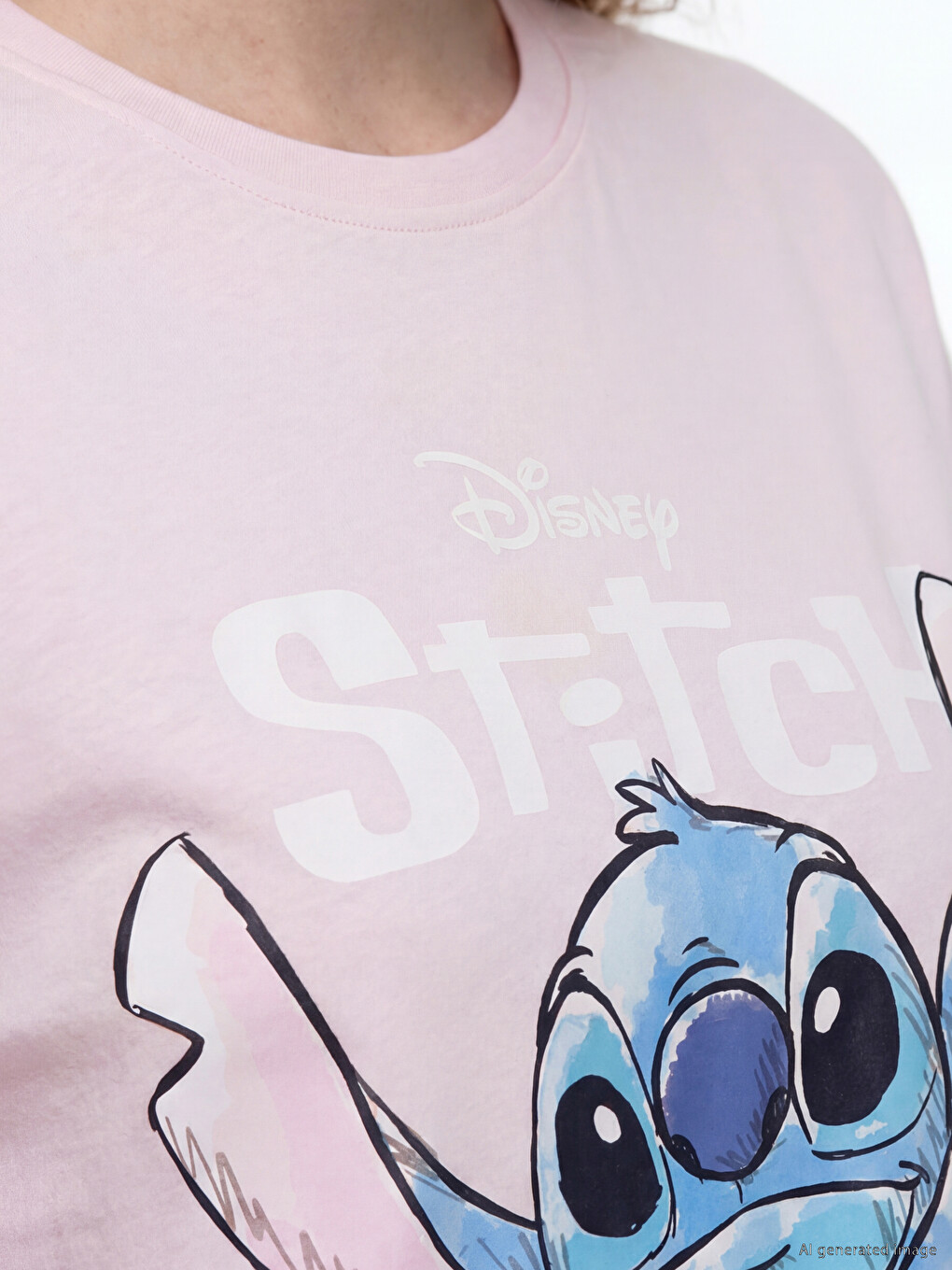 Stitch Štampana 100% Pamučna Ženska Majica-2