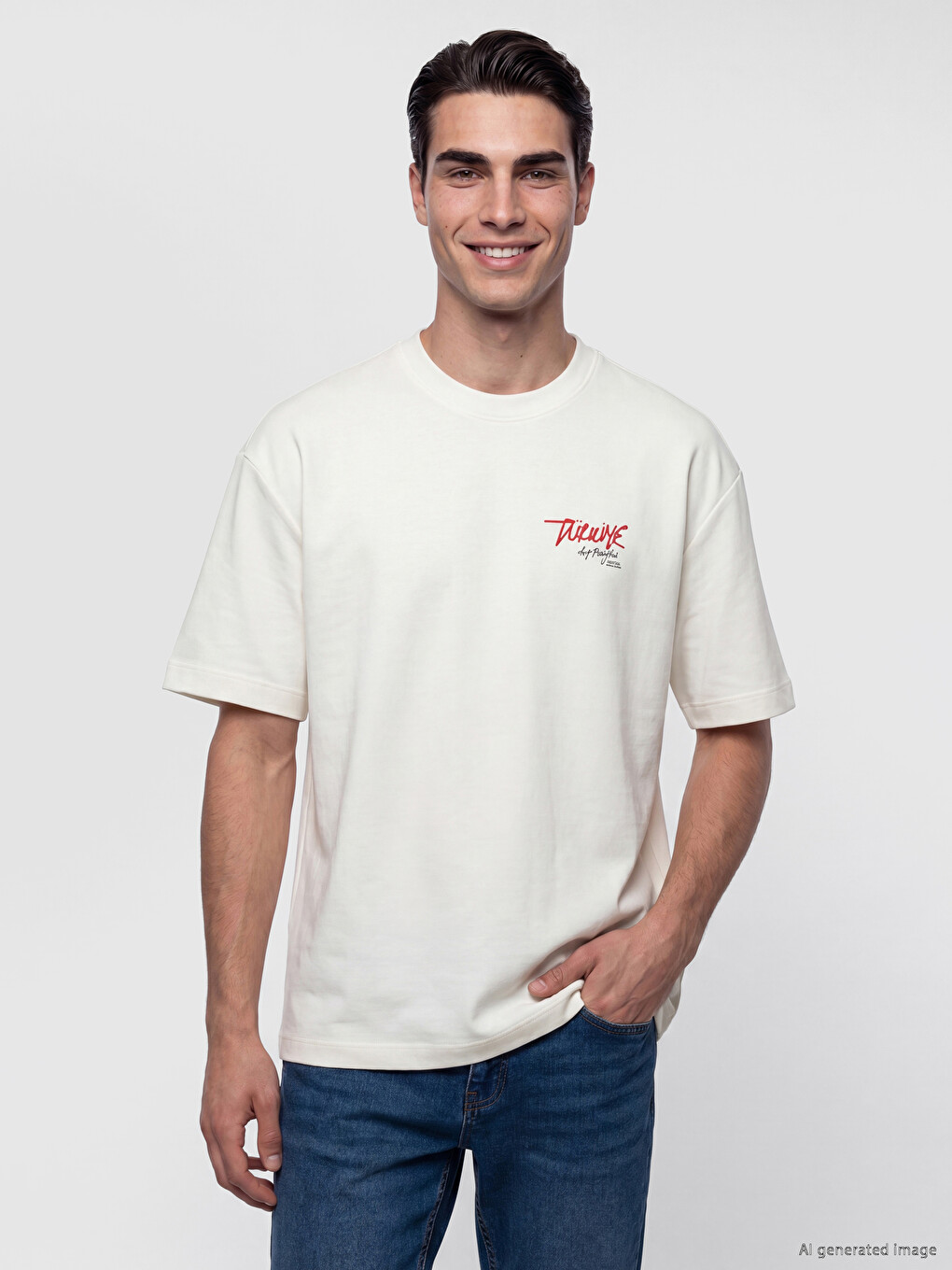 Crew Neck Printed Men's T-shirt