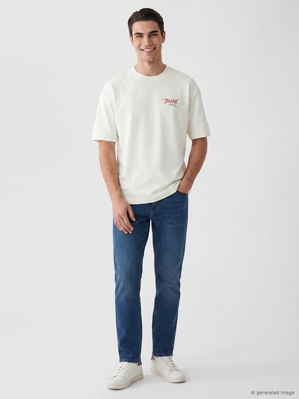 Crew Neck Printed Men's T-shirt-1