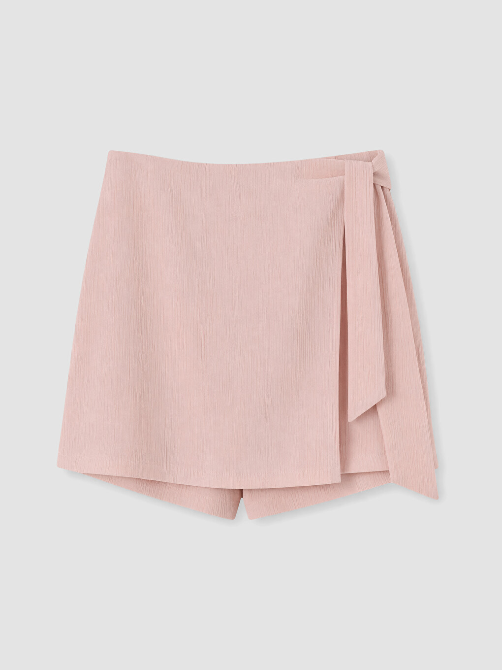 Pembe Beli Bağlamalı Kadın Şort Etek
