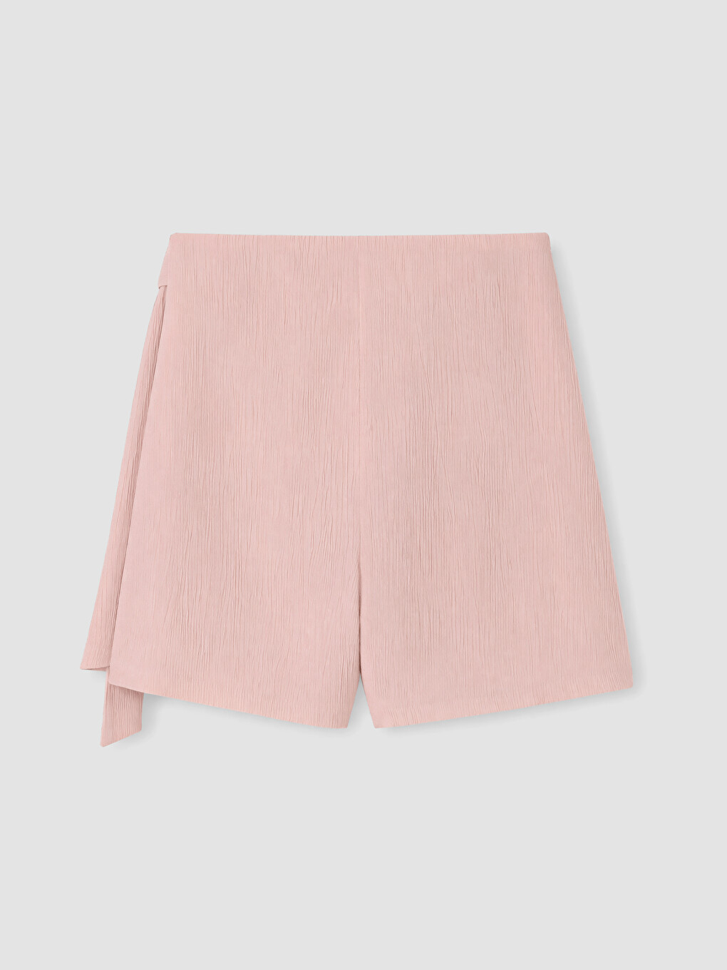 Pembe Beli Bağlamalı Kadın Şort Etek-2