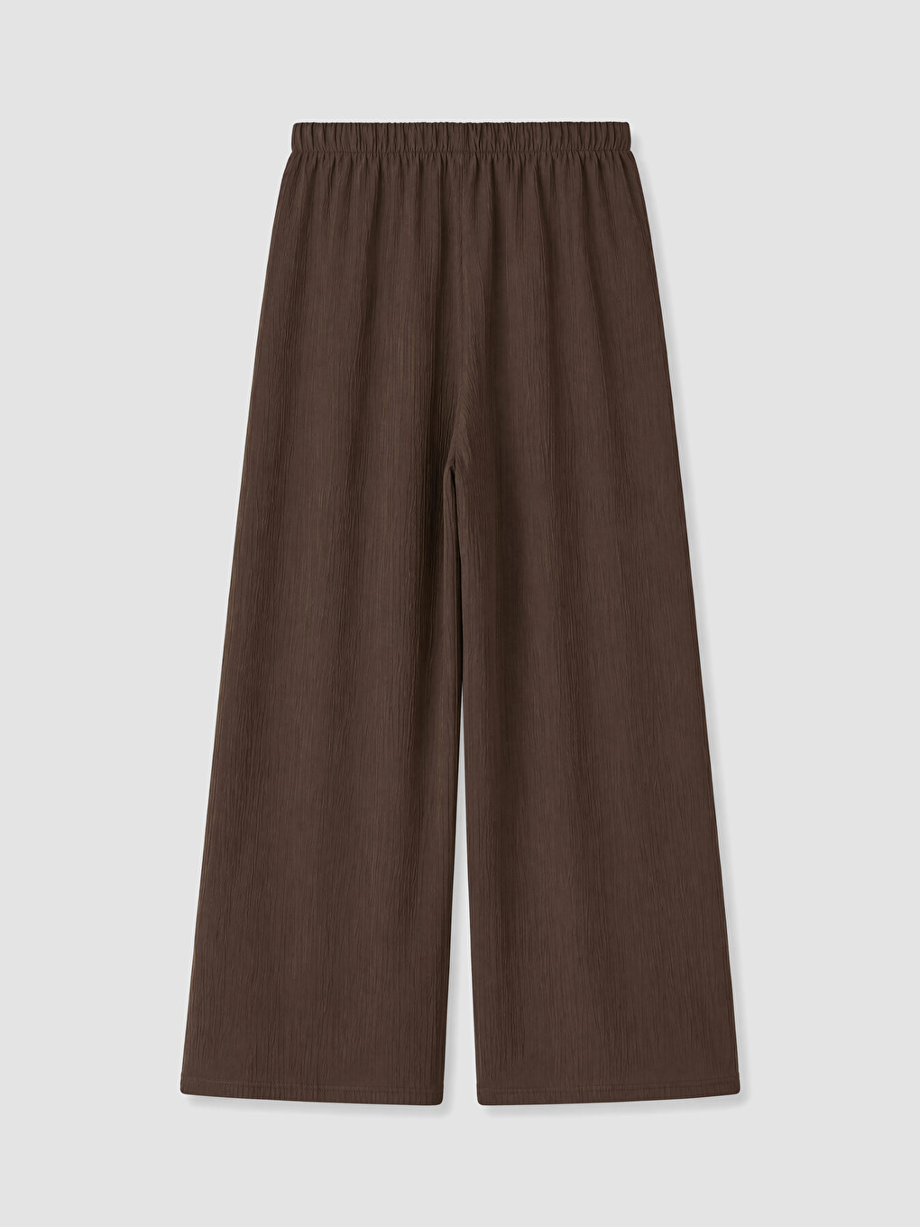 Kahverengi Beli Lastikli Dokulu Kadın Pantolon-3