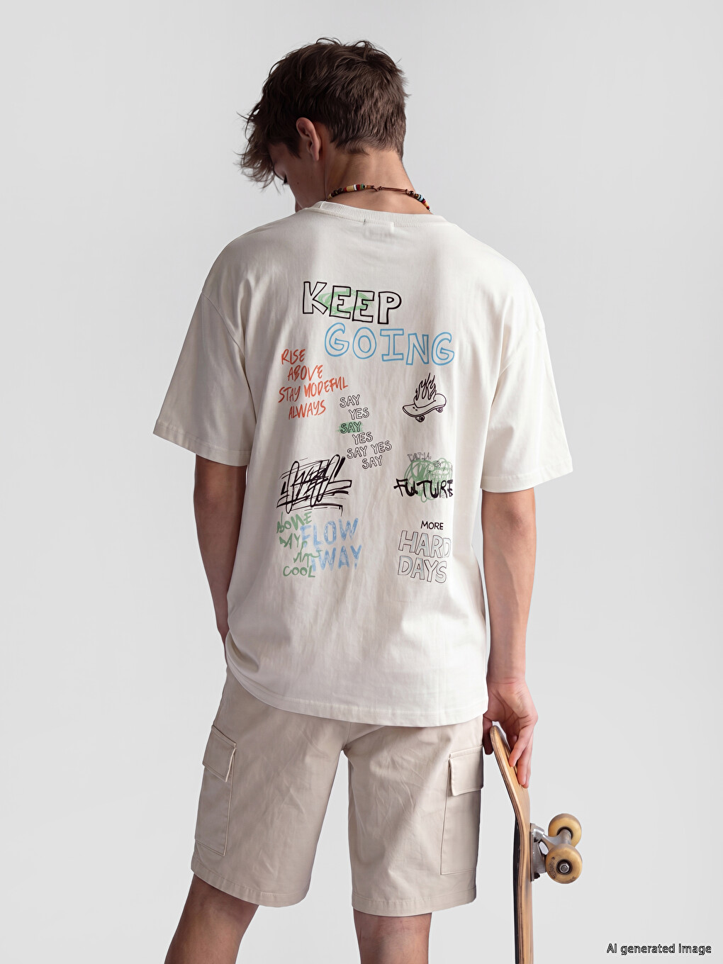 Crew Neck Printed Boys' T-shirt-1
