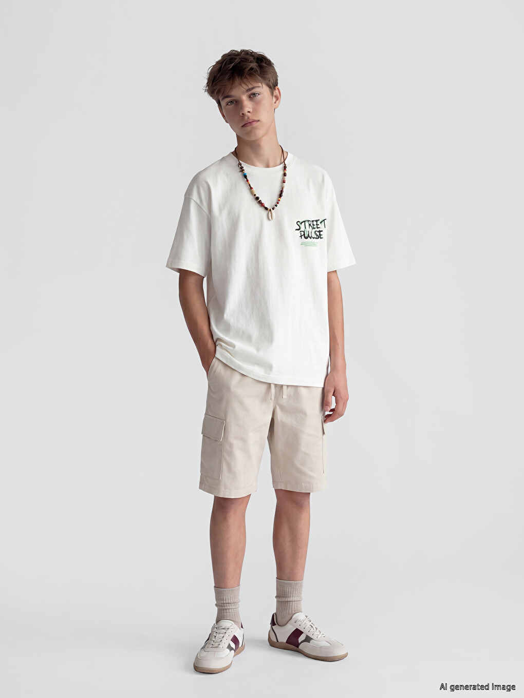 Crew Neck Printed Boys' T-shirt-2