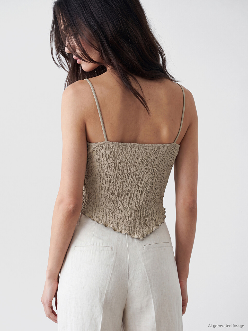 Strappy Asymmetric Cut Women's Tank Top-3