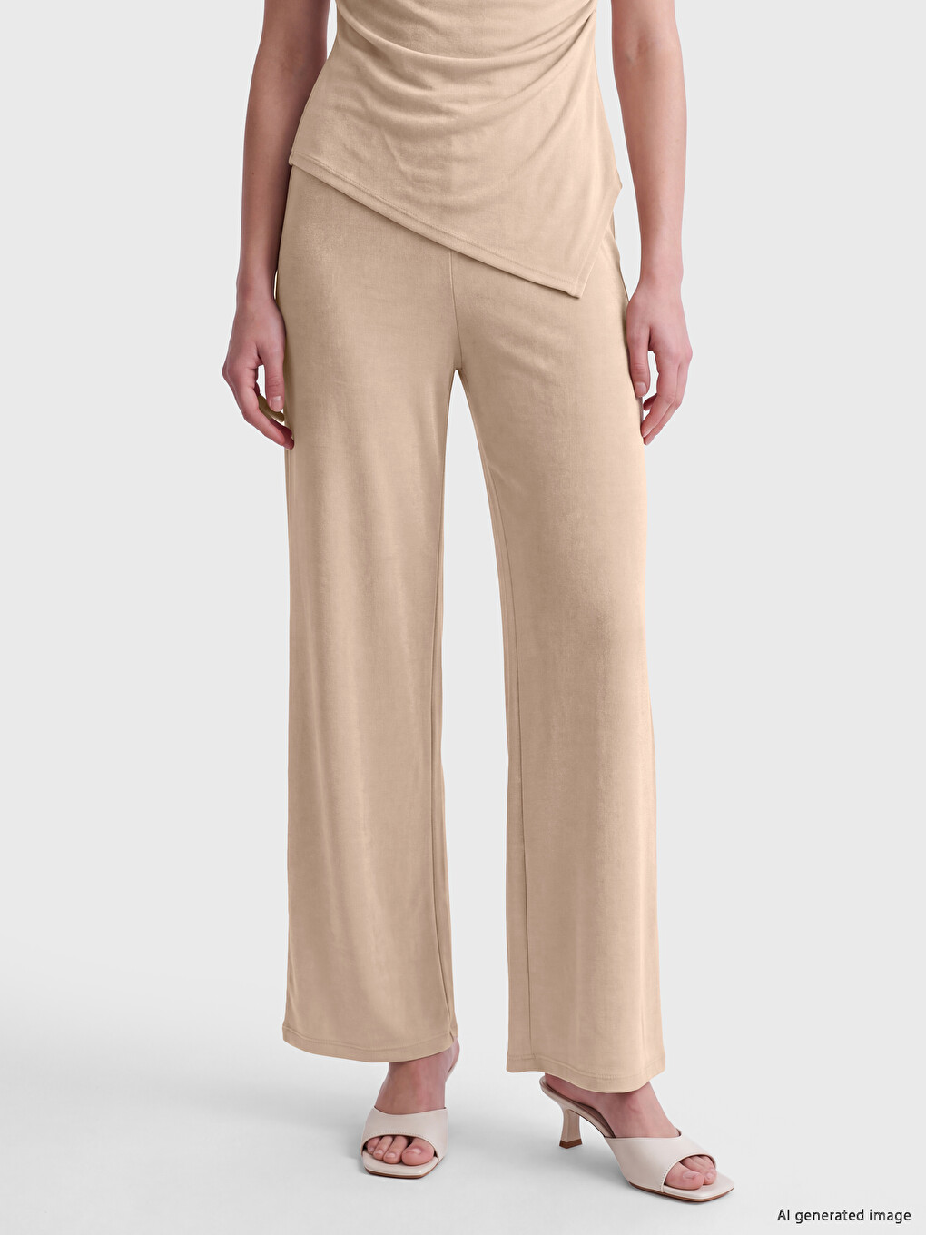 Pantaloni De Trening De Femei Talie Elastică-1