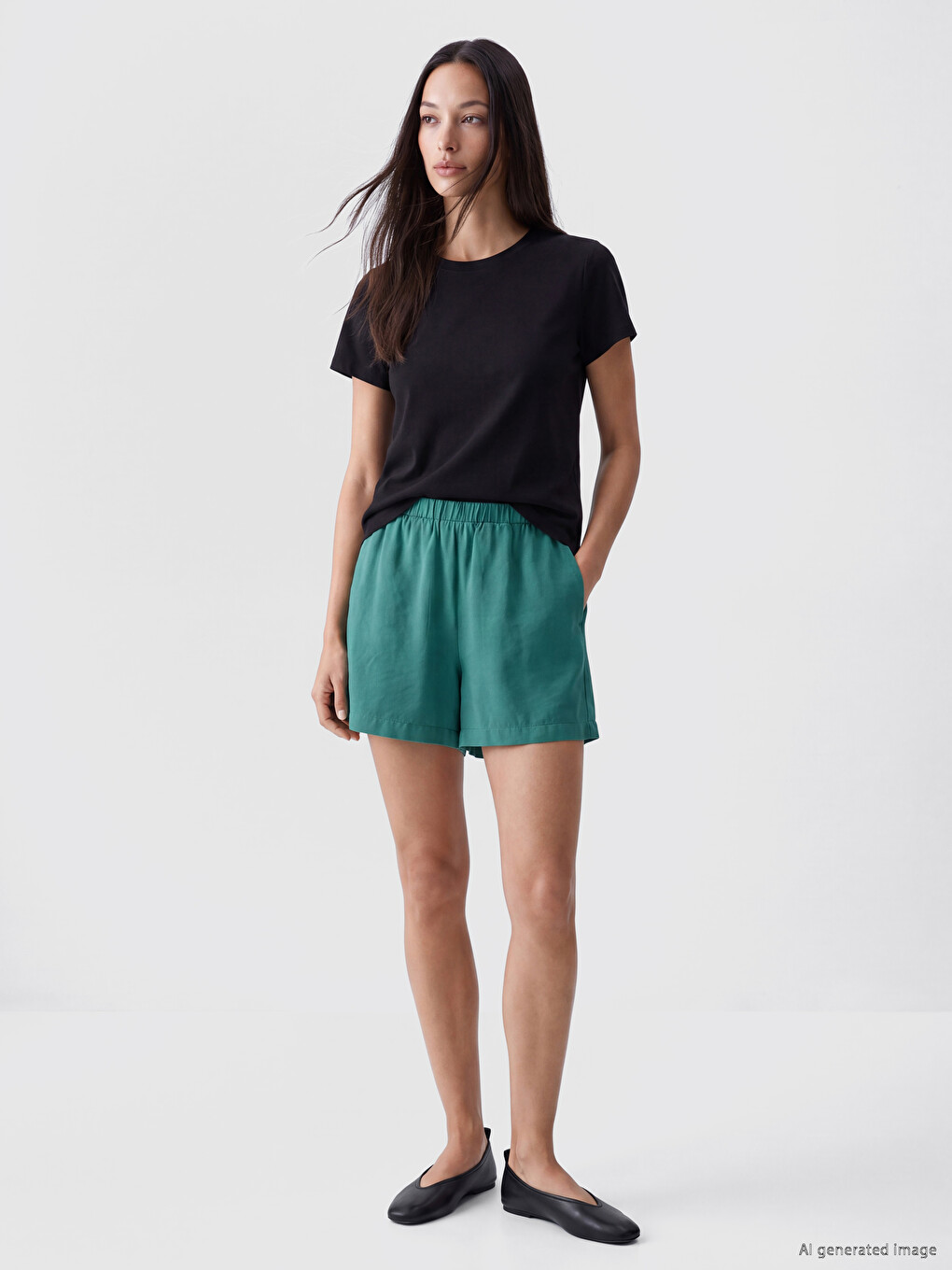 Elastic Waist Modal Blend Women's Shorts