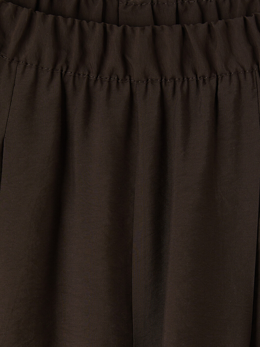 Kahverengi Beli Lastikli Modal Karışımlı Kadın Pantolon-1