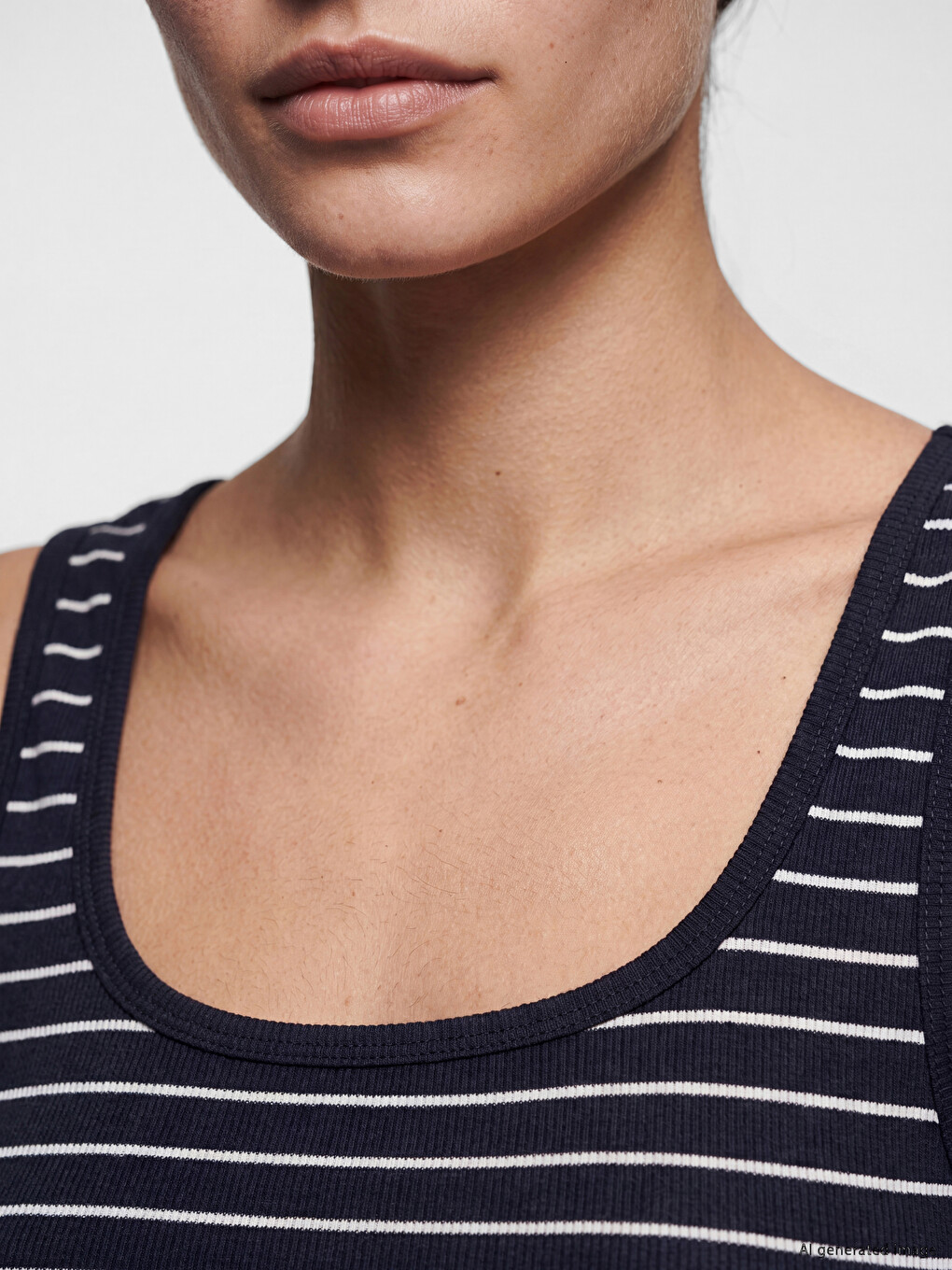 U Neck Striped Flared Dress-2