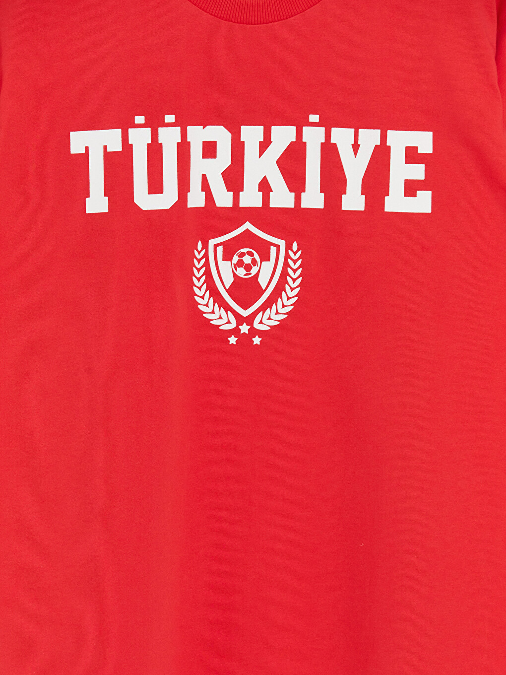 Kırmızı Türkiye Baskılı Oversize Kadın Tişört-1