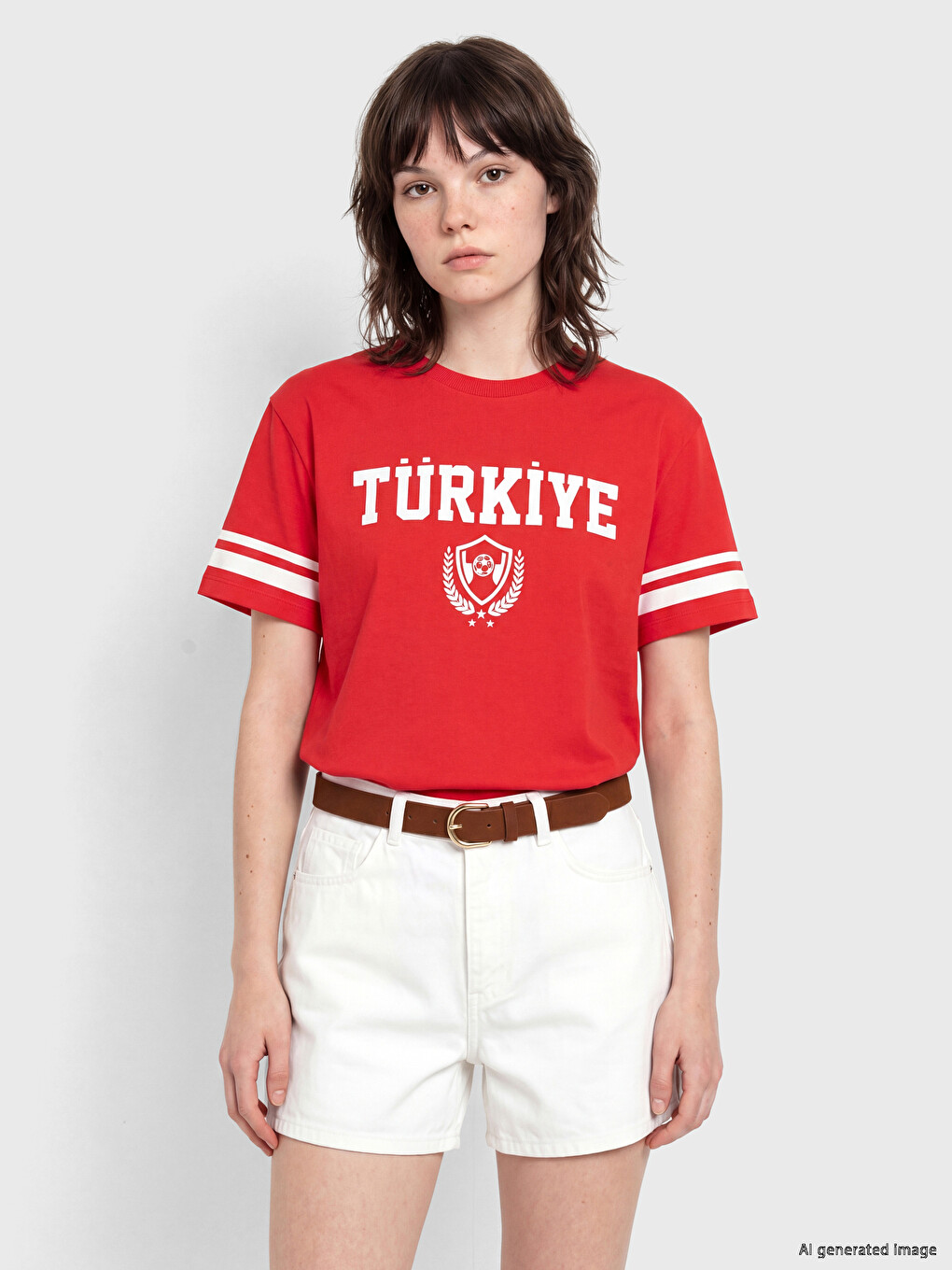 Turkey Printed Oversize Women's T-Shirt