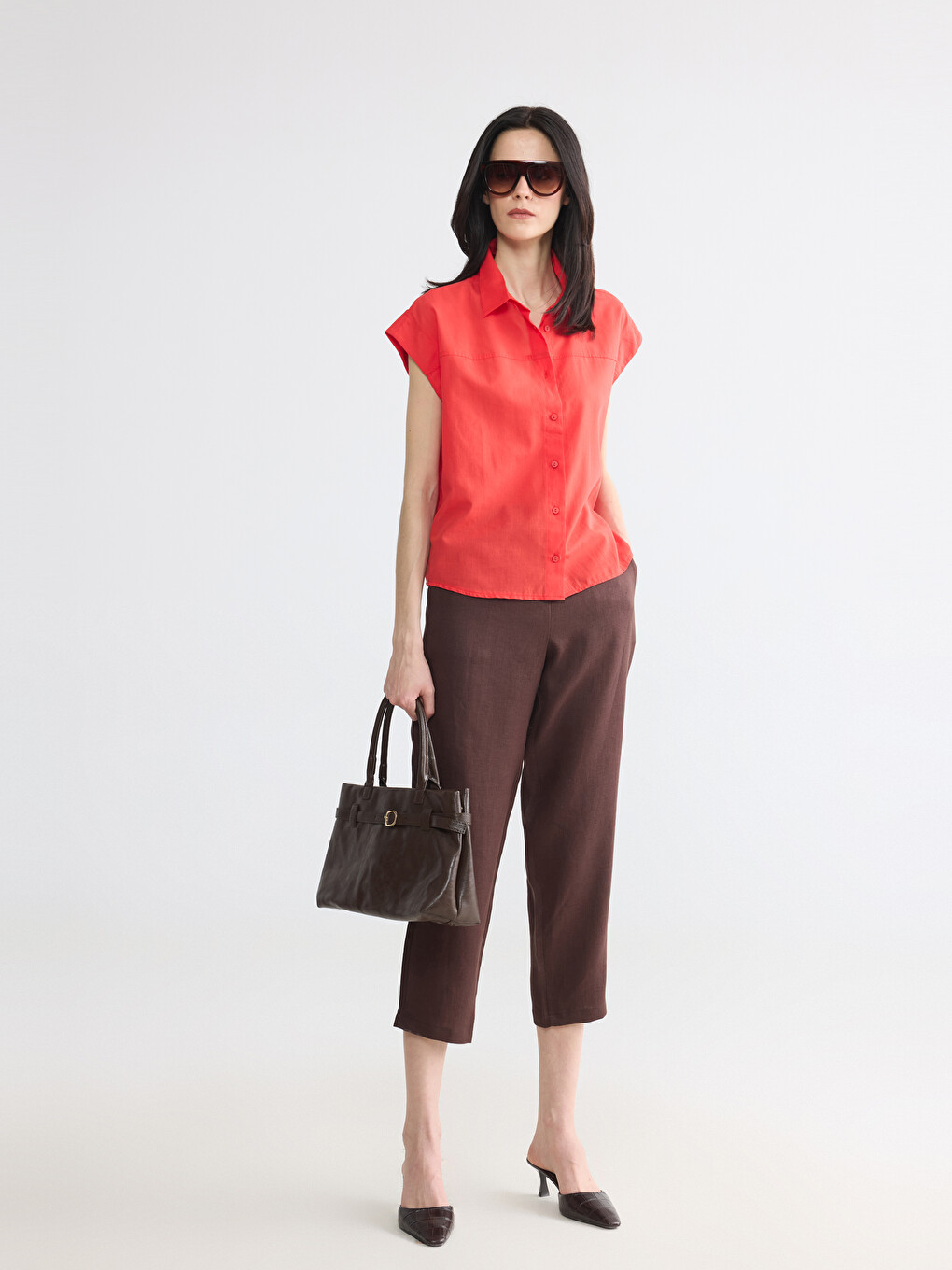 Woman Red Shirt-1