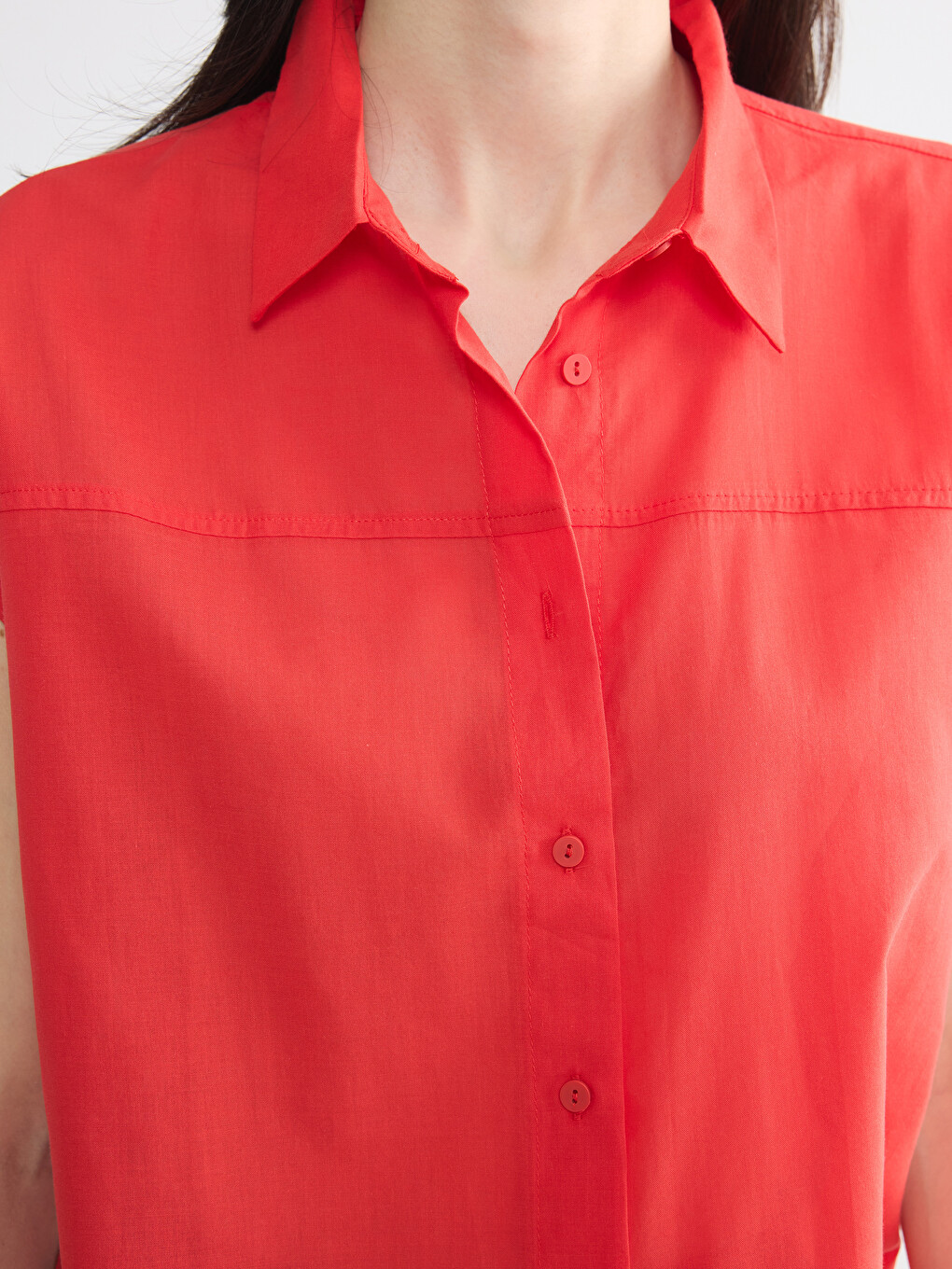 Woman Red Shirt-2