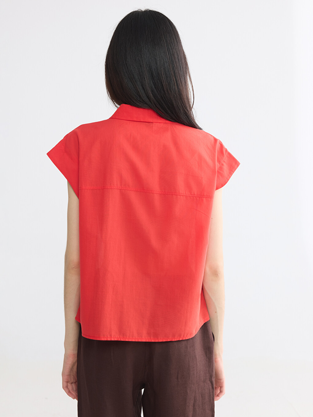 Woman Red Shirt-3