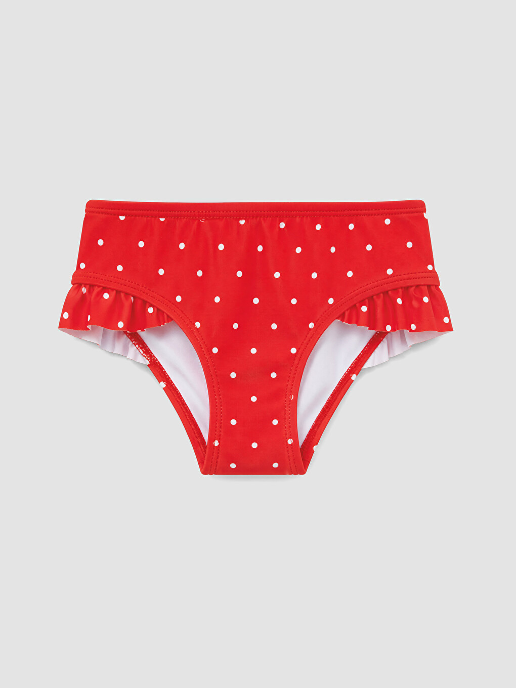 Kırmızı Puantiyeli Kız Çocuk Bikini Altı 2'li-1