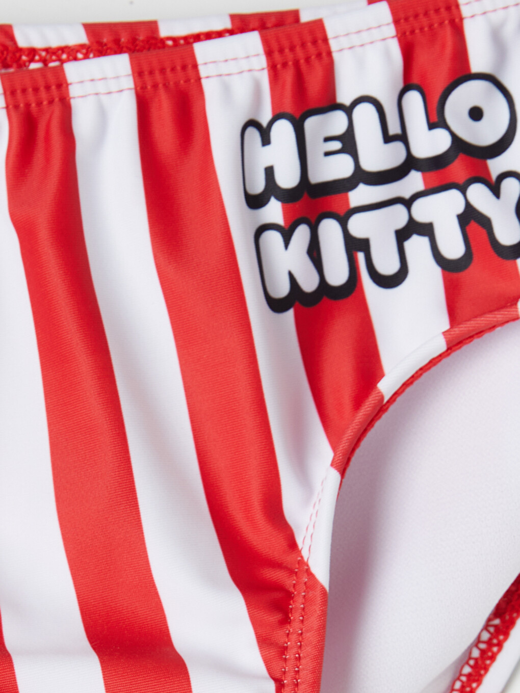 Kırmızı Hello Kitty Baskılı Kız Çocuk 3'lü Mayo-8