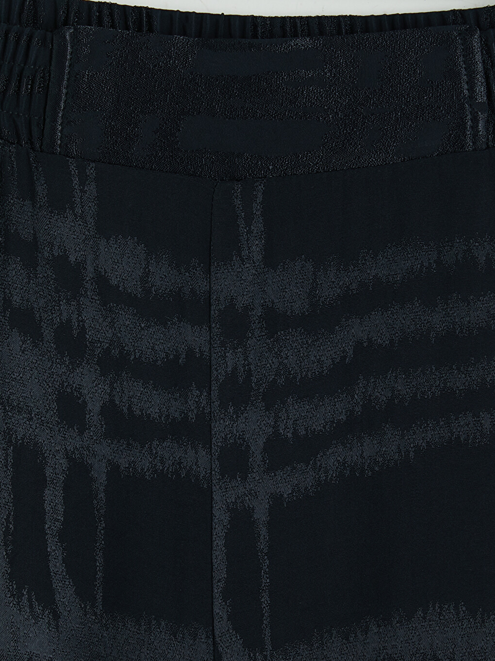 Siyah Loose Fit Ekose Kadın Pantolon-1