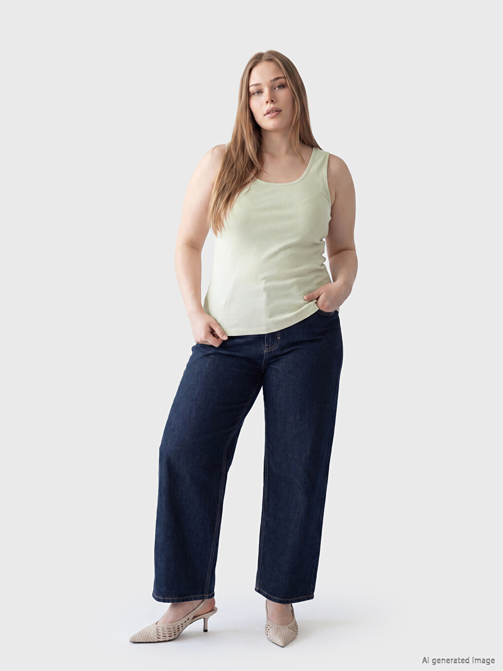 Plus Size Ženski Top majica sa okruglim izrezom-1