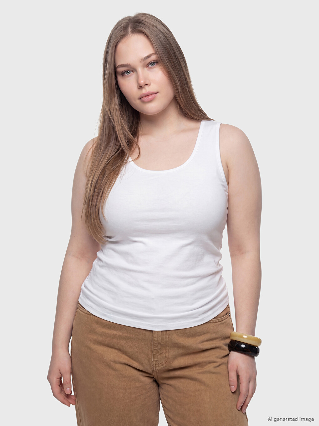 Plus Size Ženski Top majica sa okruglim izrezom