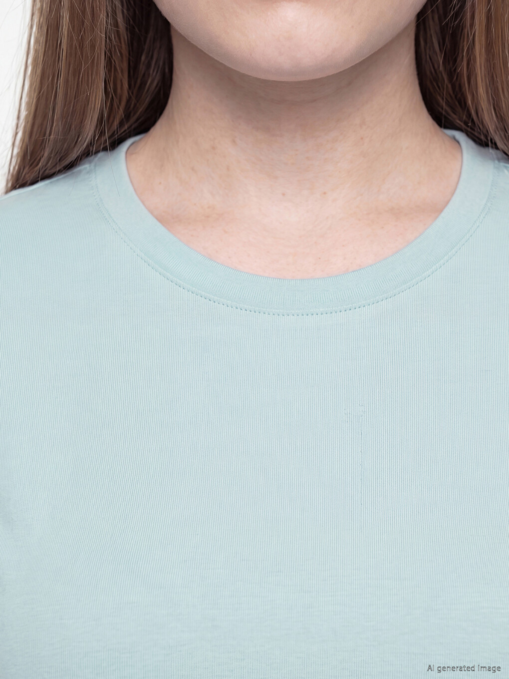 Plus Size Crew Neck Women's T-shirt-2