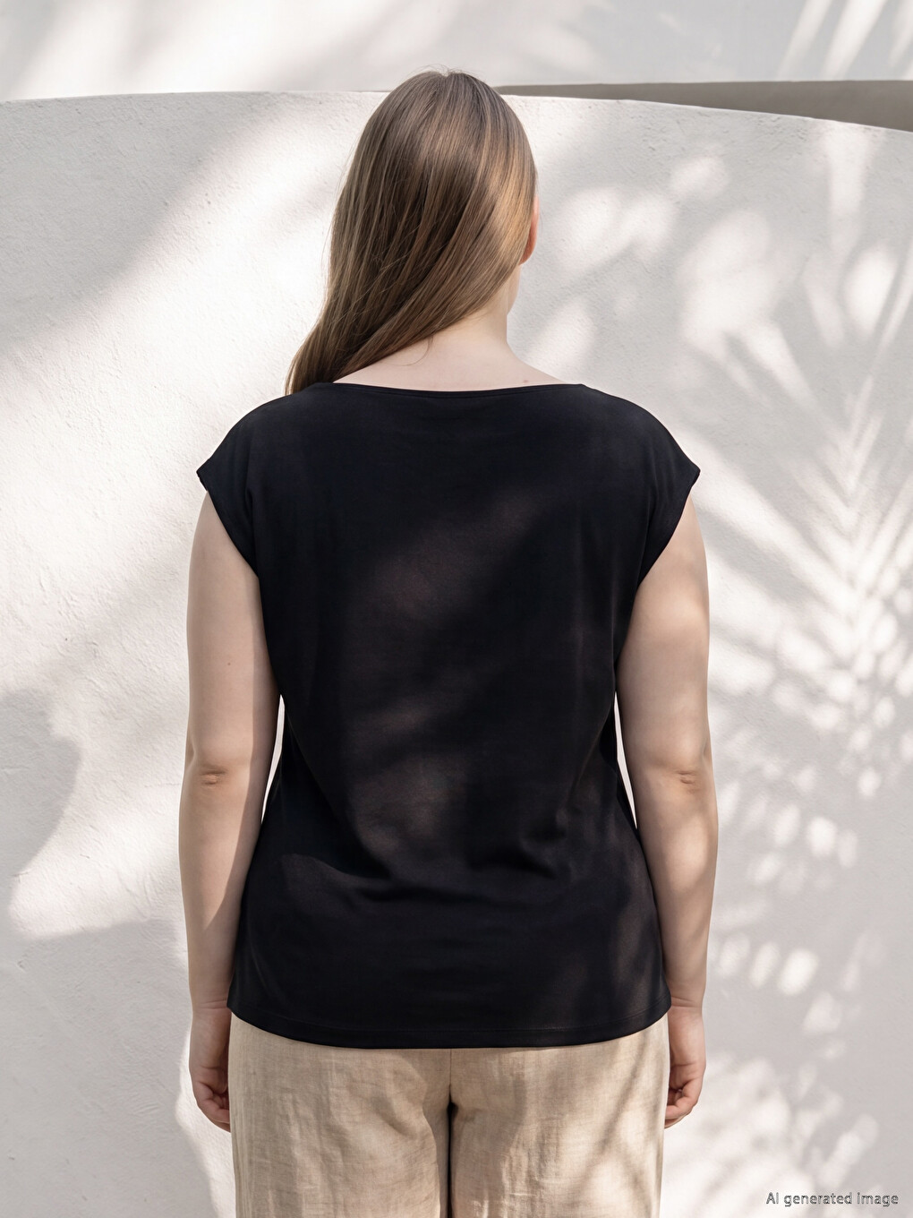 Plus Size Slash Neck Soft Touch T-shirt-3