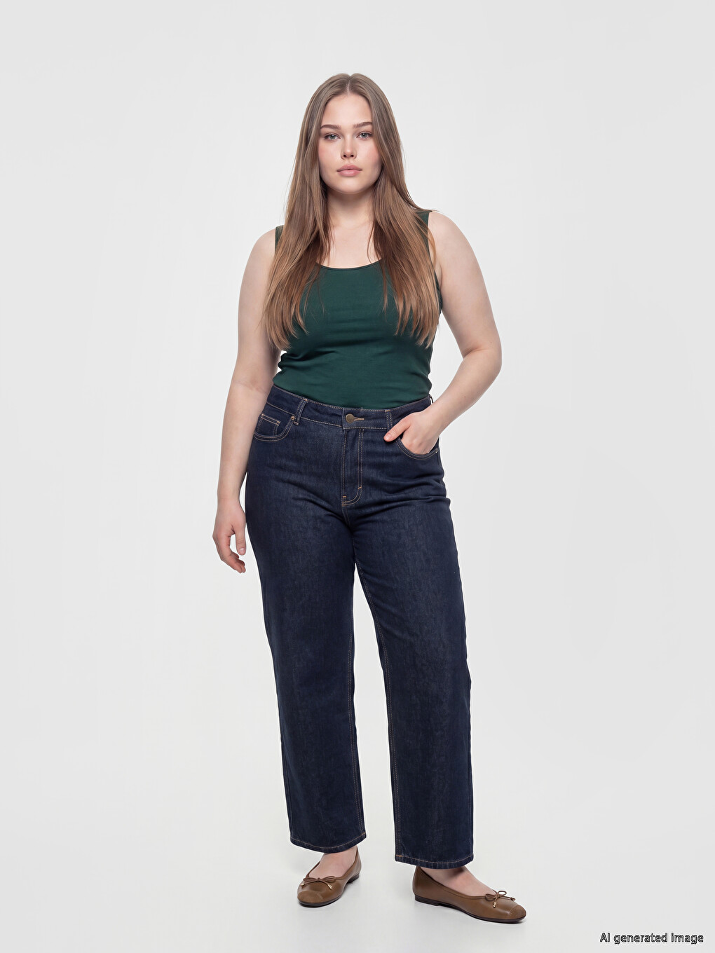 Plus Size U-izrez Atlet Majica Za Žene-1