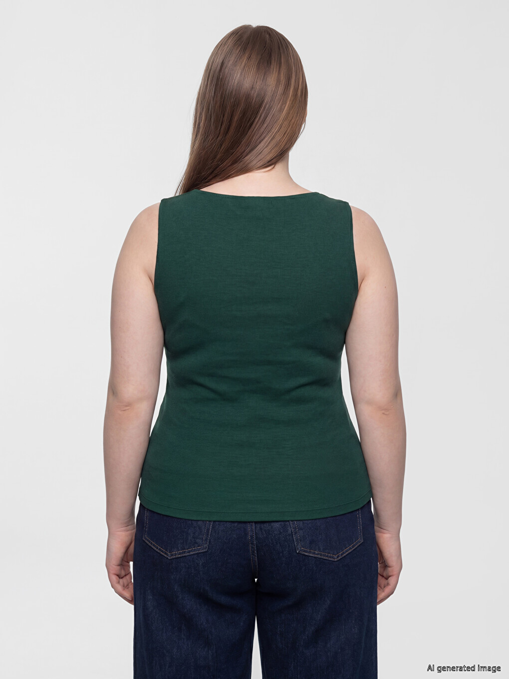 Plus Size U-izrez Atlet Majica Za Žene-3