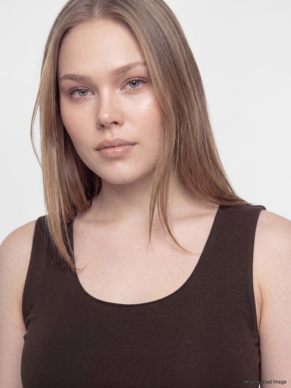 Plus Size U-izrez Atlet Majica Za Žene-2