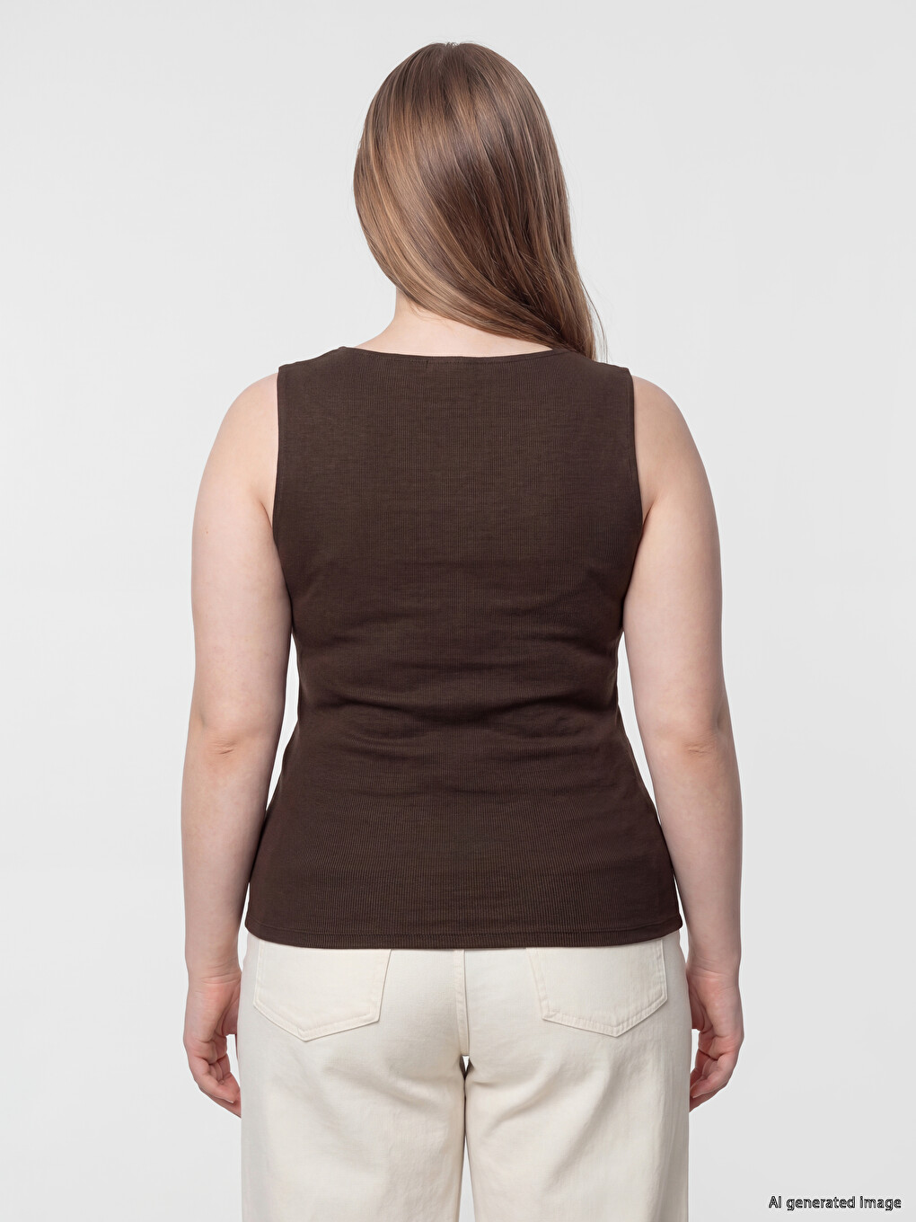 Plus Size U-izrez Atlet Majica Za Žene-3