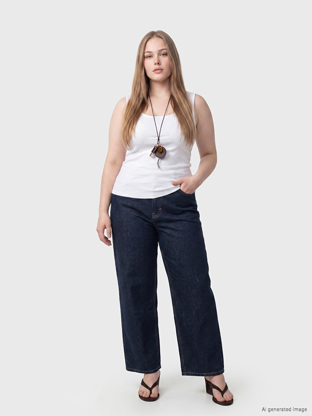 Plus Size U-izrez Atlet Majica Za Žene-1