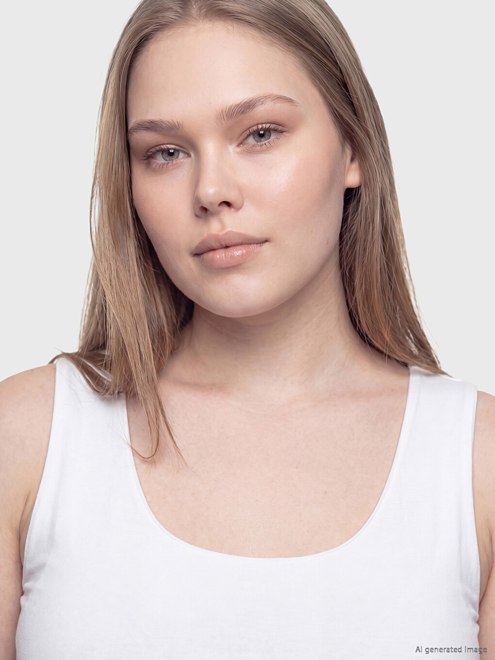 Plus Size U-izrez Atlet Majica Za Žene-2