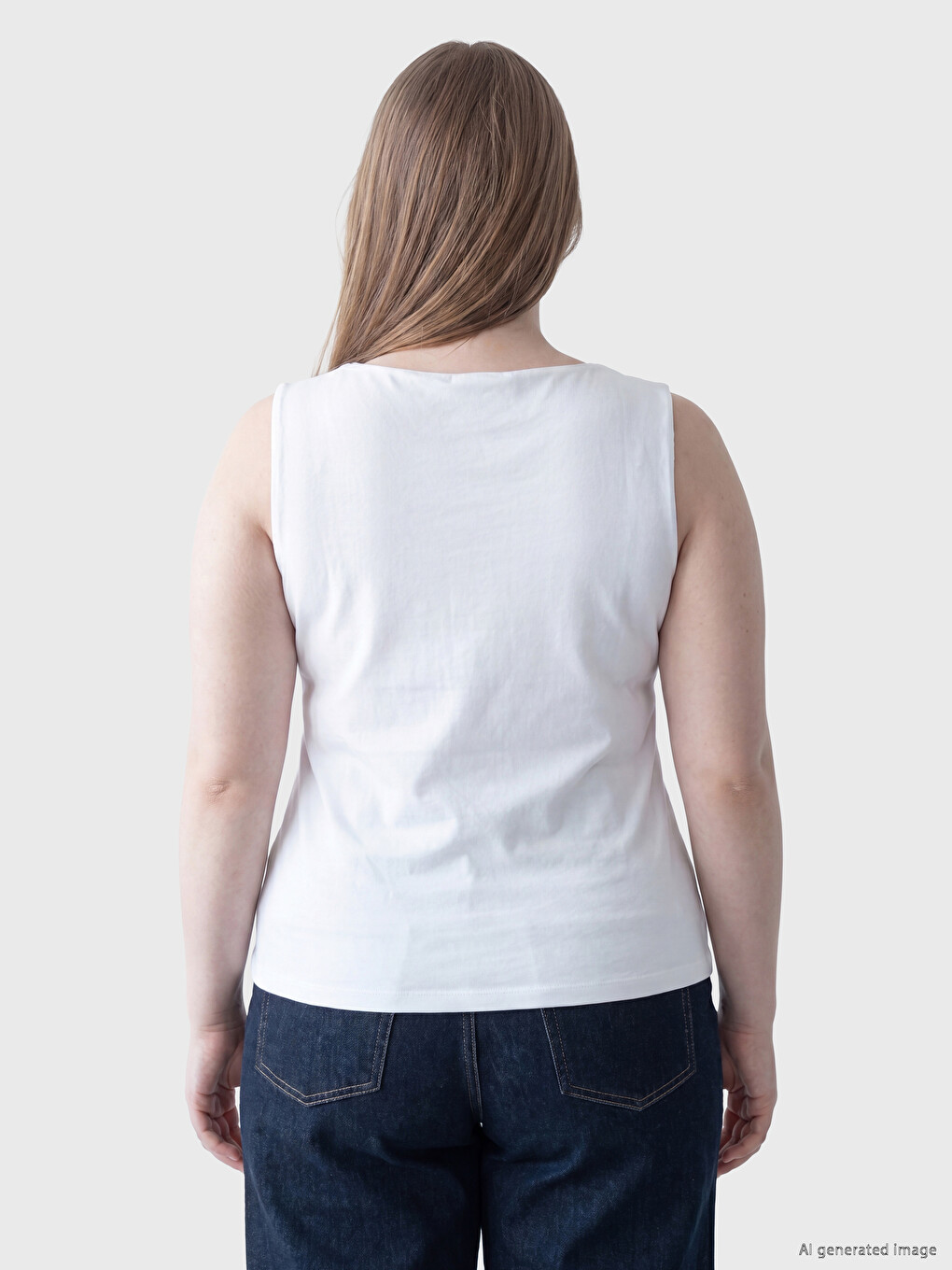 Plus Size U-izrez Atlet Majica Za Žene-3