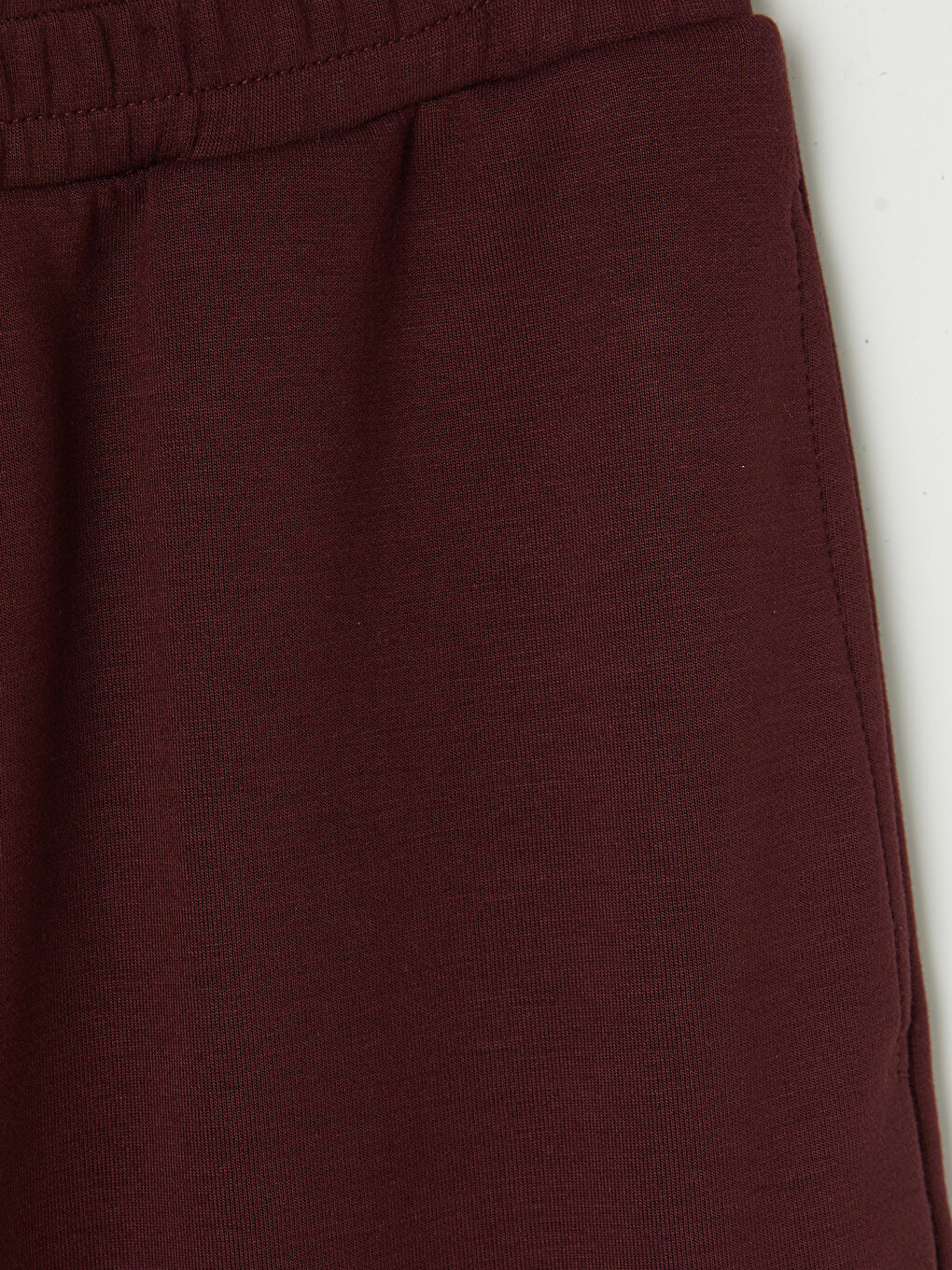 Bordo Beli Lastikli Soft Touch Kadın Şort-13