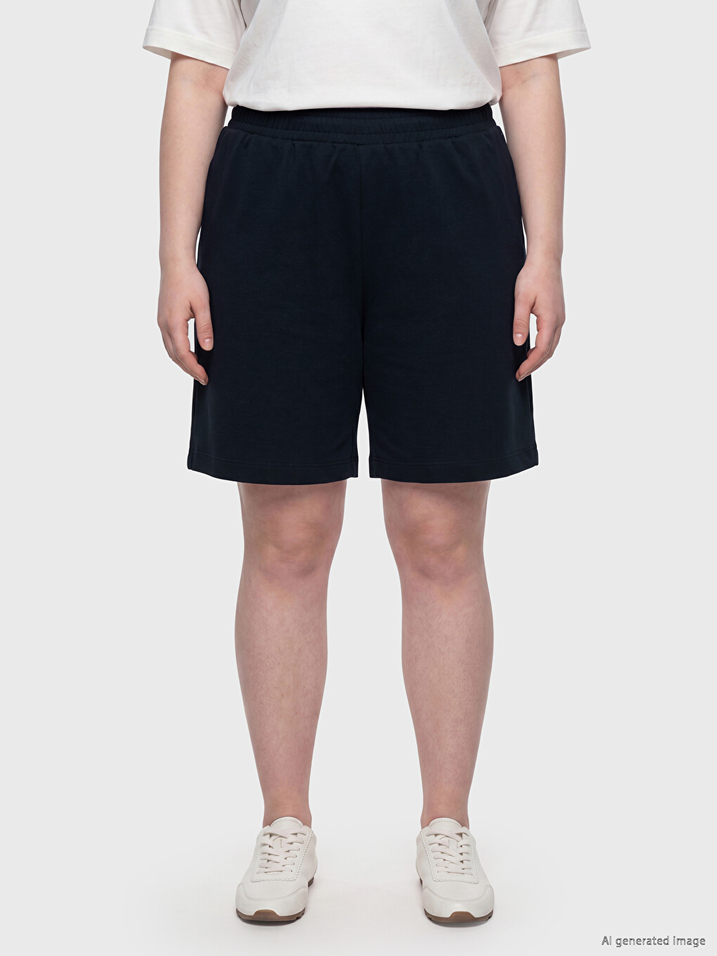 Plus Size Soft Touch Women's Shorts-1