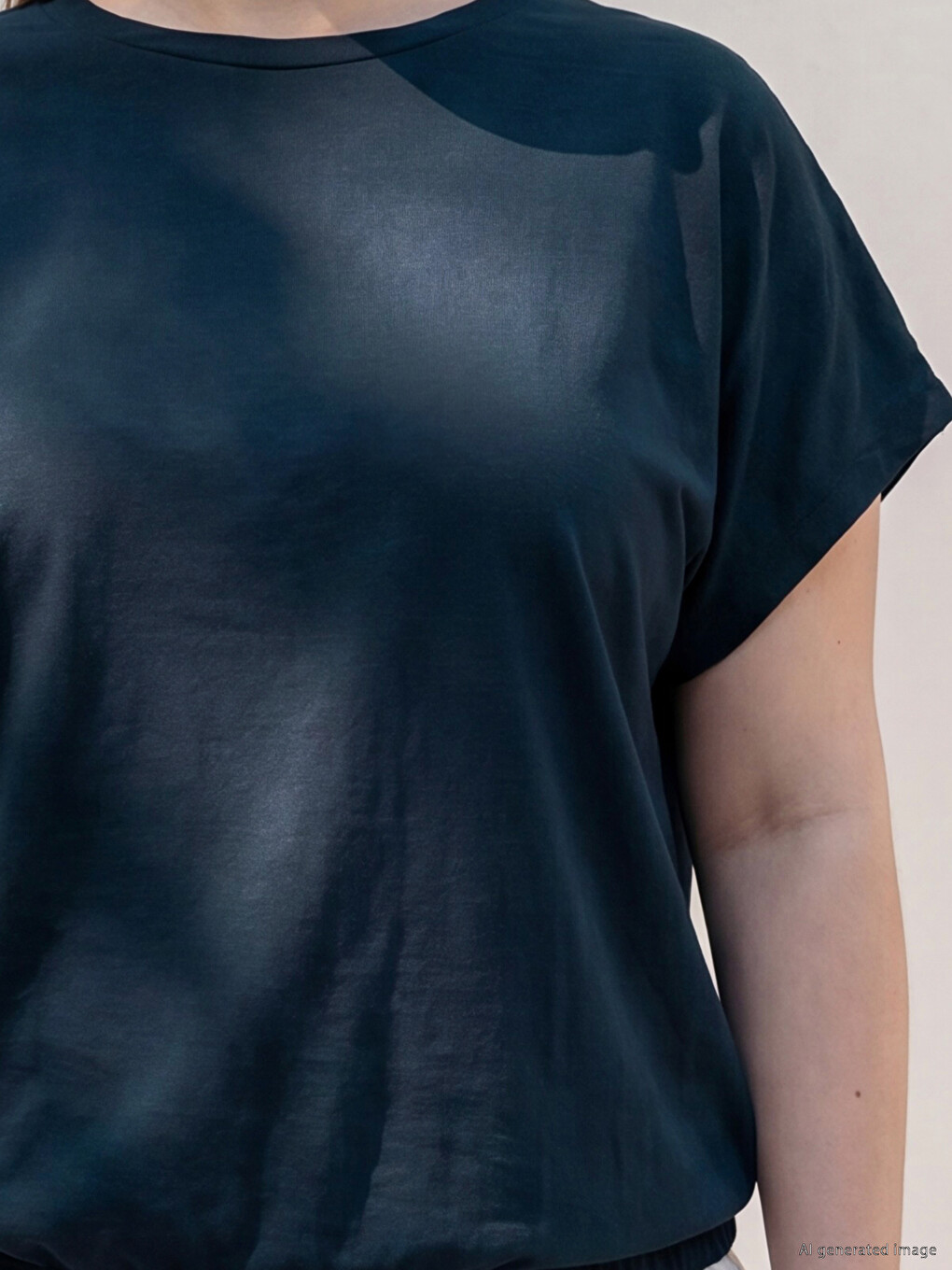 Plus Size Nabrani Kratki Top Za Žene-2