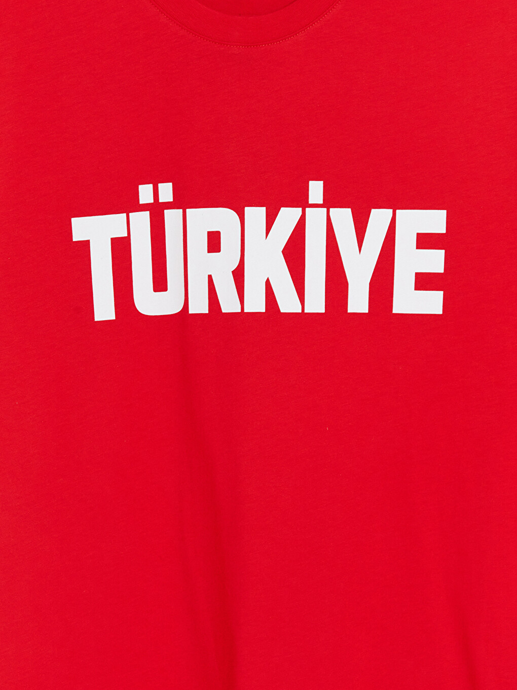 Kırmızı Türkiye Baskılı Standart Fit Erkek Tişört-1