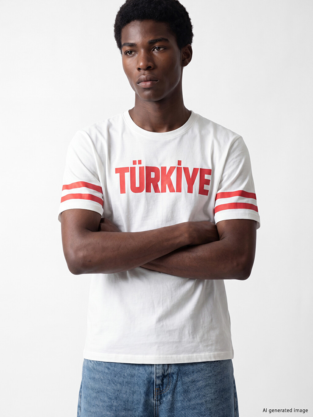 Crew Neck Turkey Printed Men's T-shirt