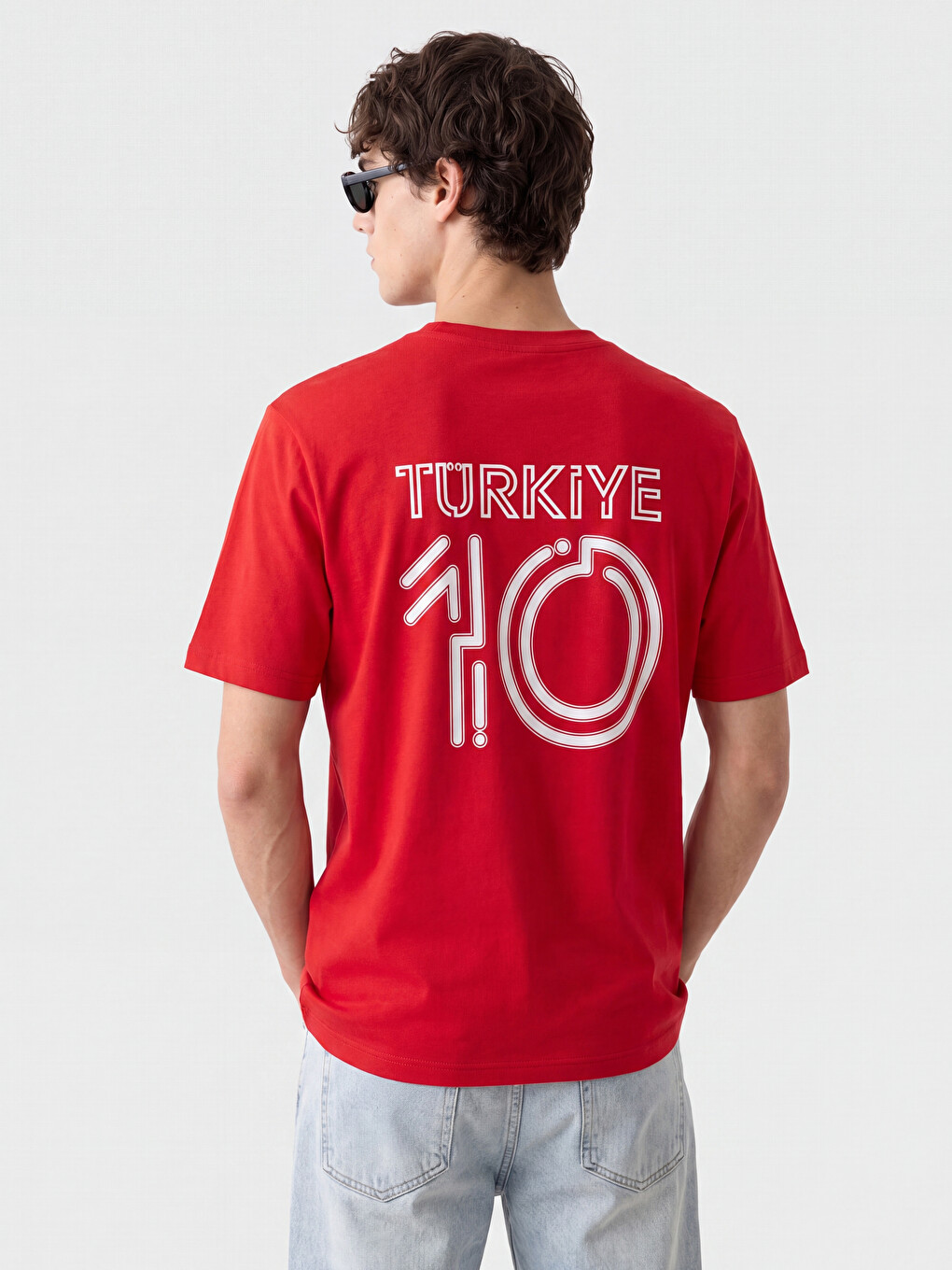 Turkey Printed Crew Neck Men's T-shirt-1