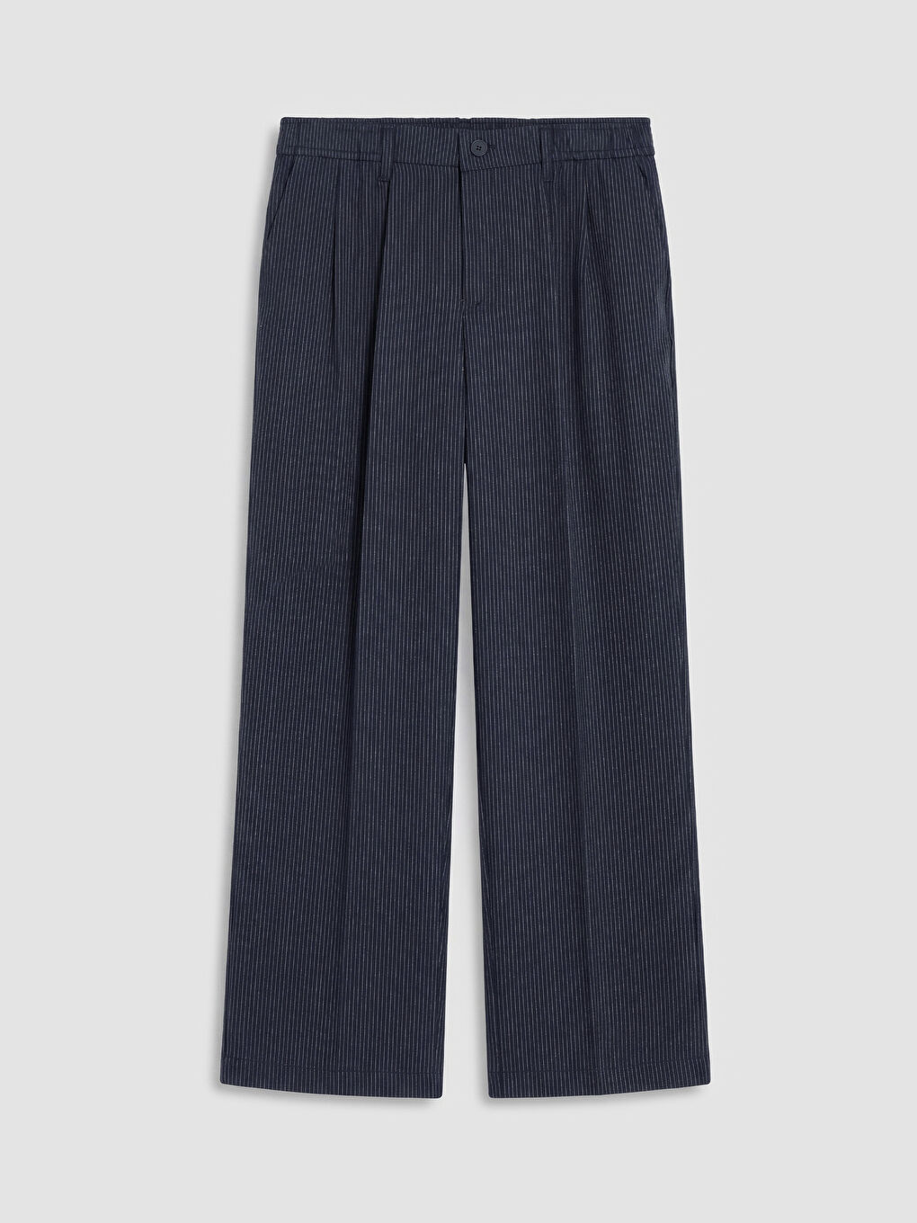 Lacivert Regular Fit Erkek Pileli Pantolon