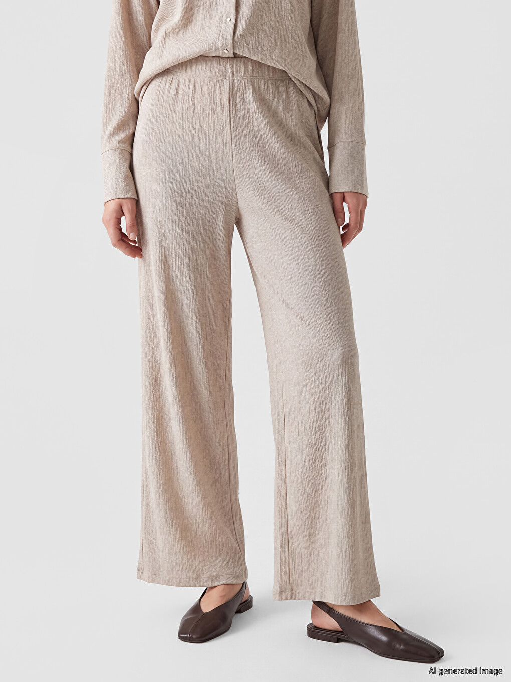 Elastic Waist Modal Blended Women's Trousers-1