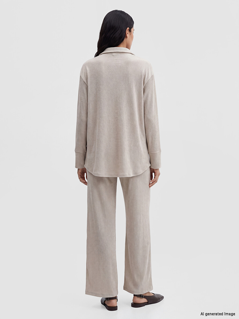 Elastic Waist Modal Blended Women's Trousers-3