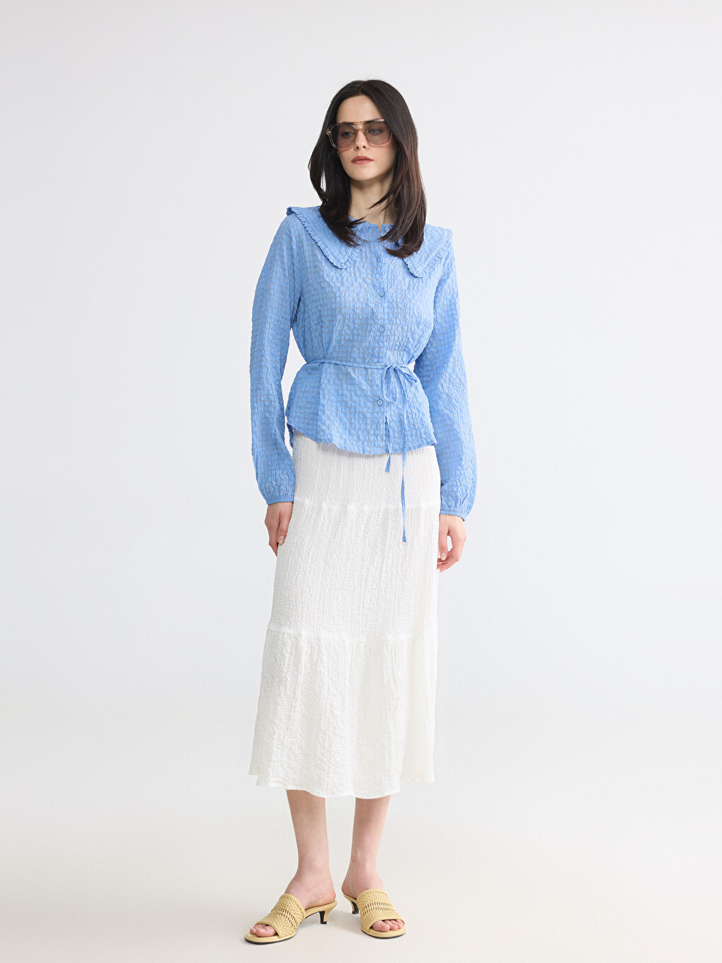 Woman Blue Shirt-1