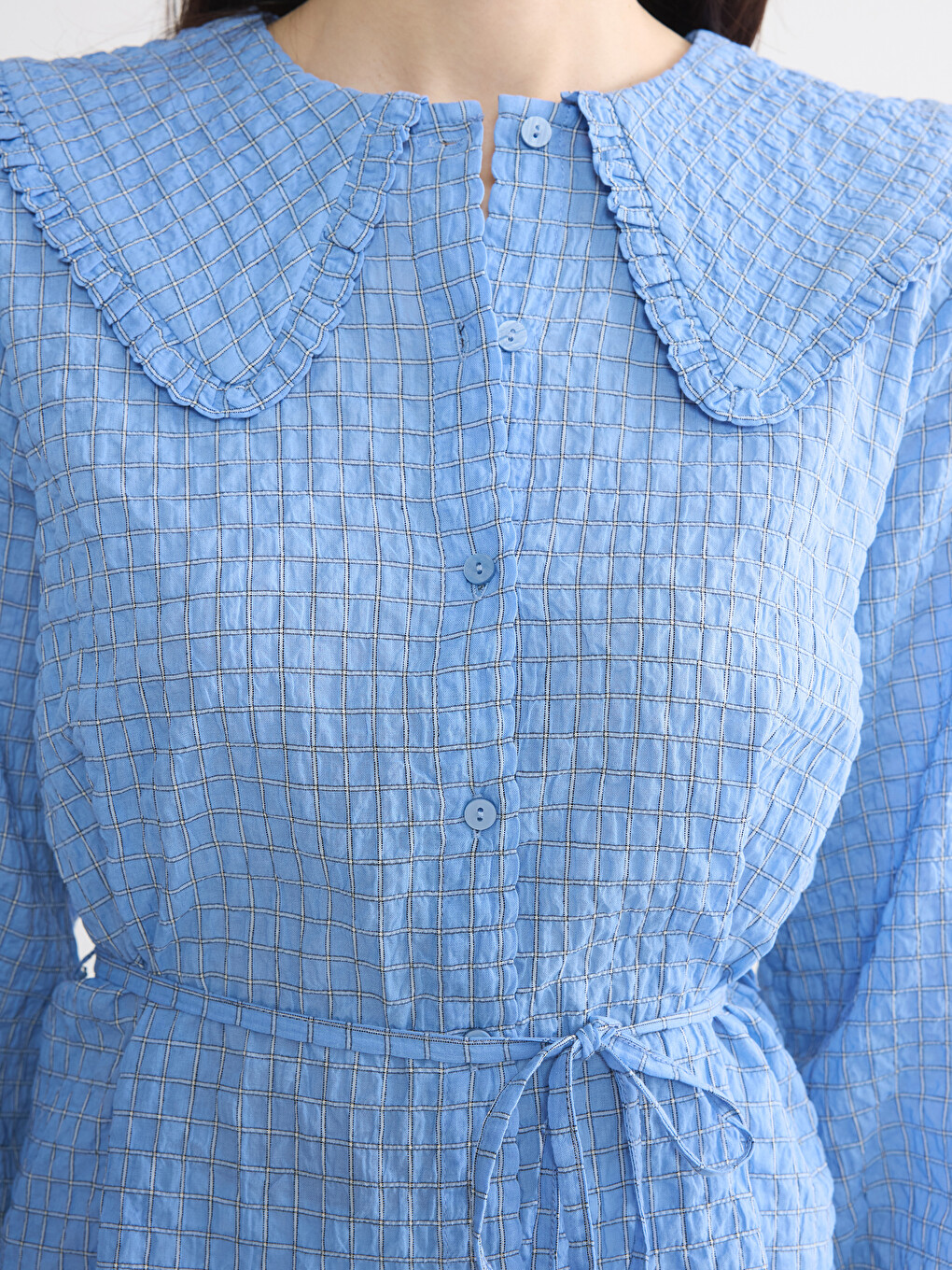 Woman Blue Shirt-2