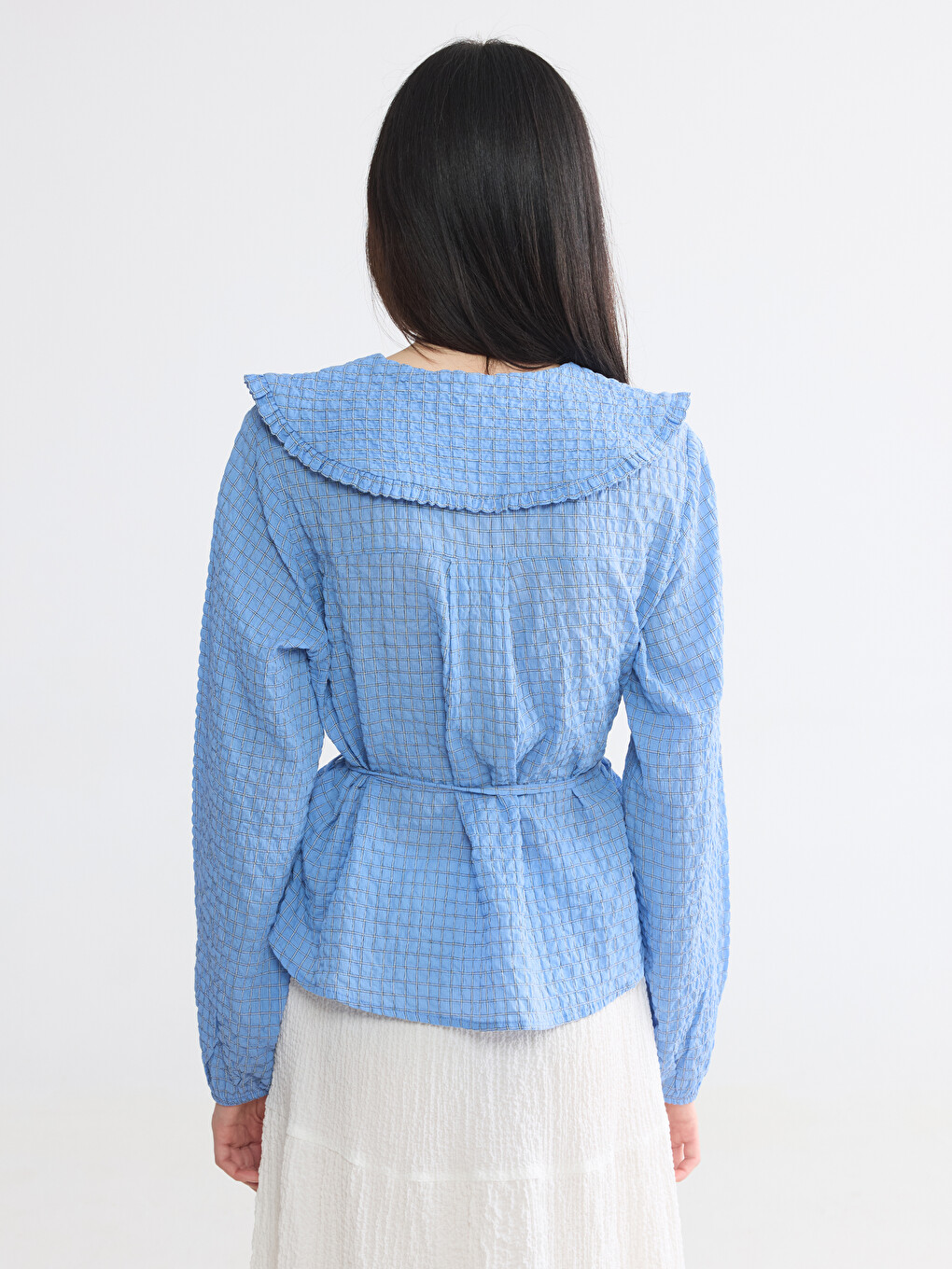 Woman Blue Shirt-3