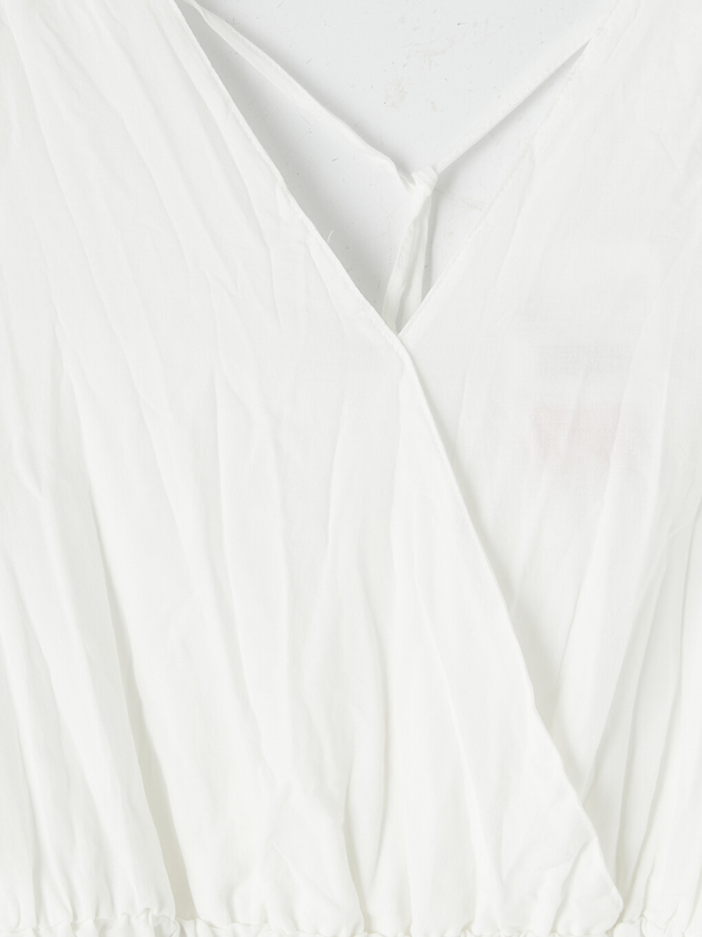 V Neck Wrap Cut Layered Dress-4