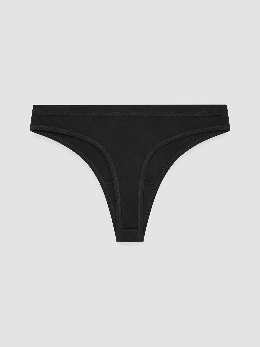 Woman Black Thong Knickers-1
