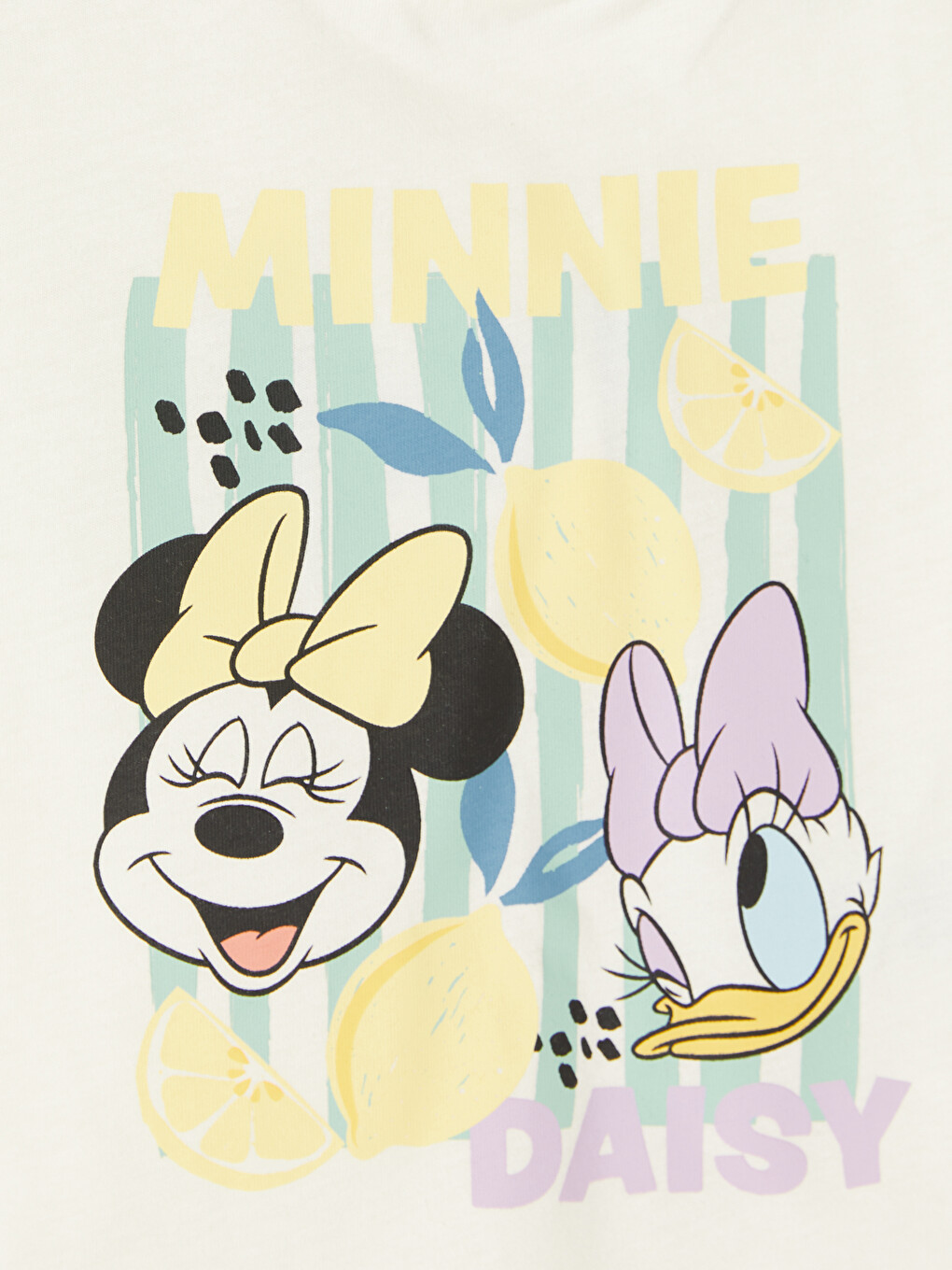 Ekru Minnie Mouse Baskılı Kız Bebek Şortlu Takım-2