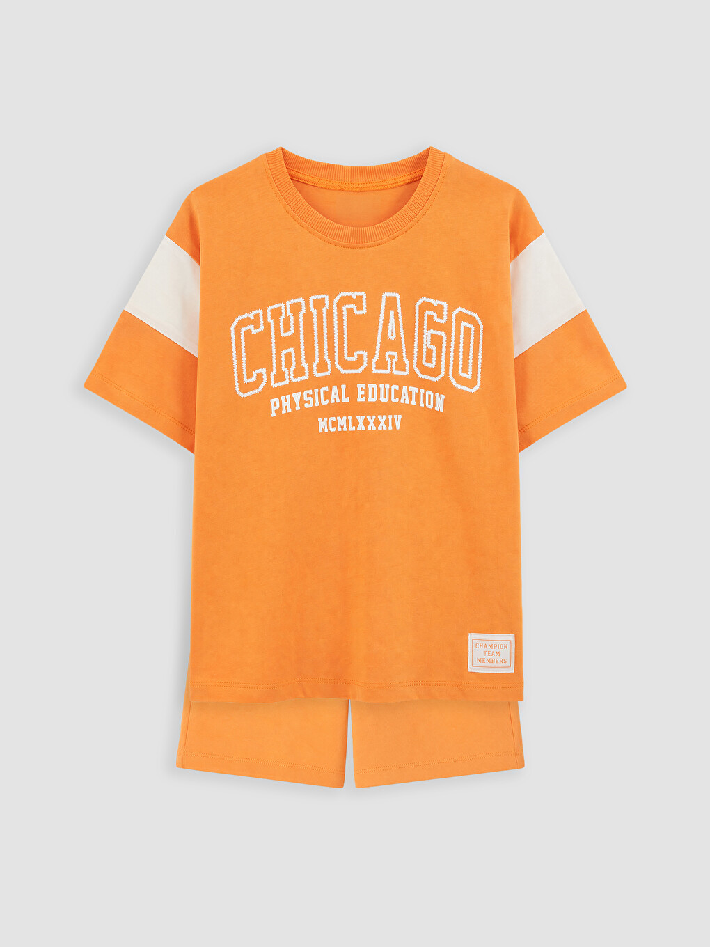 Turuncu Chicago Baskılı Erkek Çocuk Takım