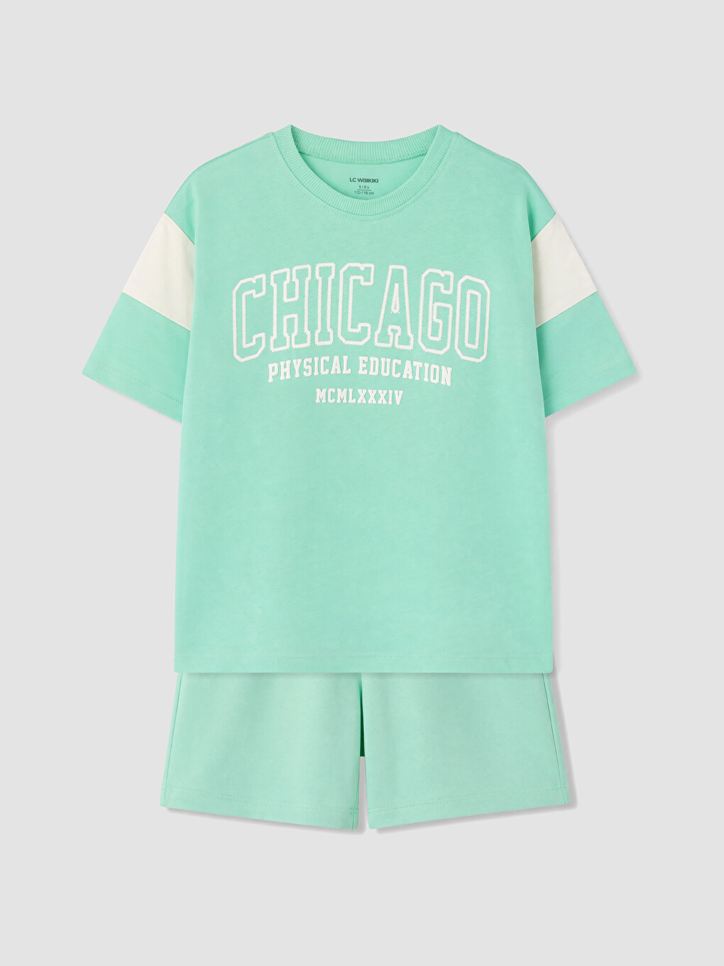 Yeşil Chicago Baskılı Erkek Çocuk Takım