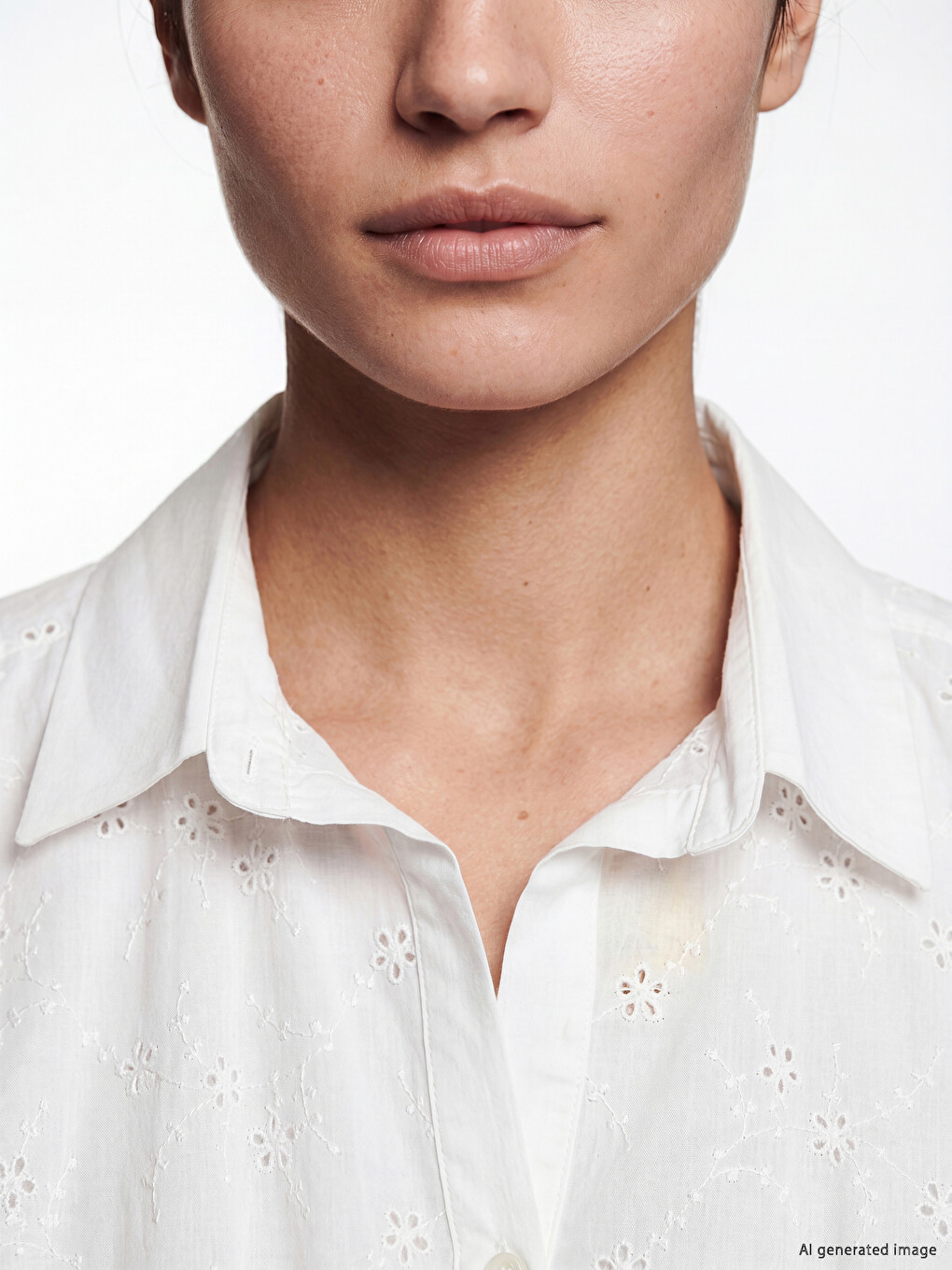 Oversize Women's Broderie Shirt-2